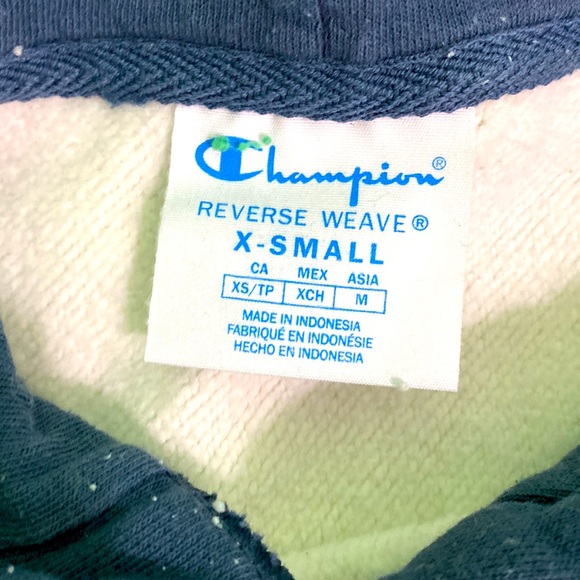 White Champion Reverse Weave Colorblack Pullover Size XS - Picture 6 of 6